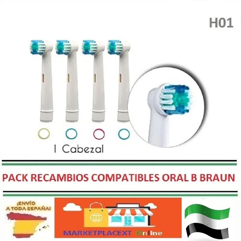 Replacement Heads Compatible Oral B Sensitive Electric Toothbrush, Bristle, D25, D30, D32, 4739, 3709 from Spain MARKETPLACEXT H01