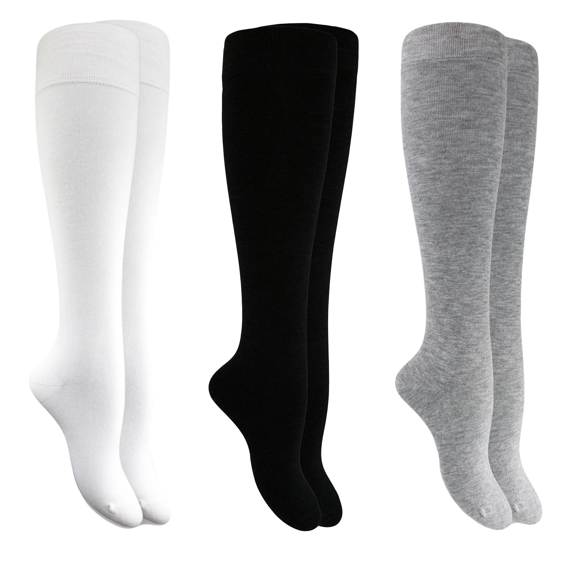 Premium Bamboo Knee High Socks for Women Long Dress Knee Socks 3 Pairs