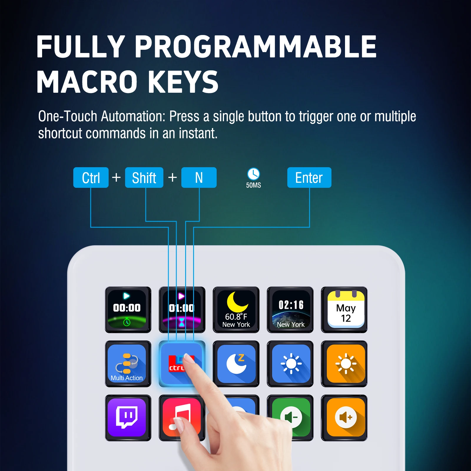 MiraBox M18 V3 Stream Deck Macropad Streamdeck Deck Dock Macro