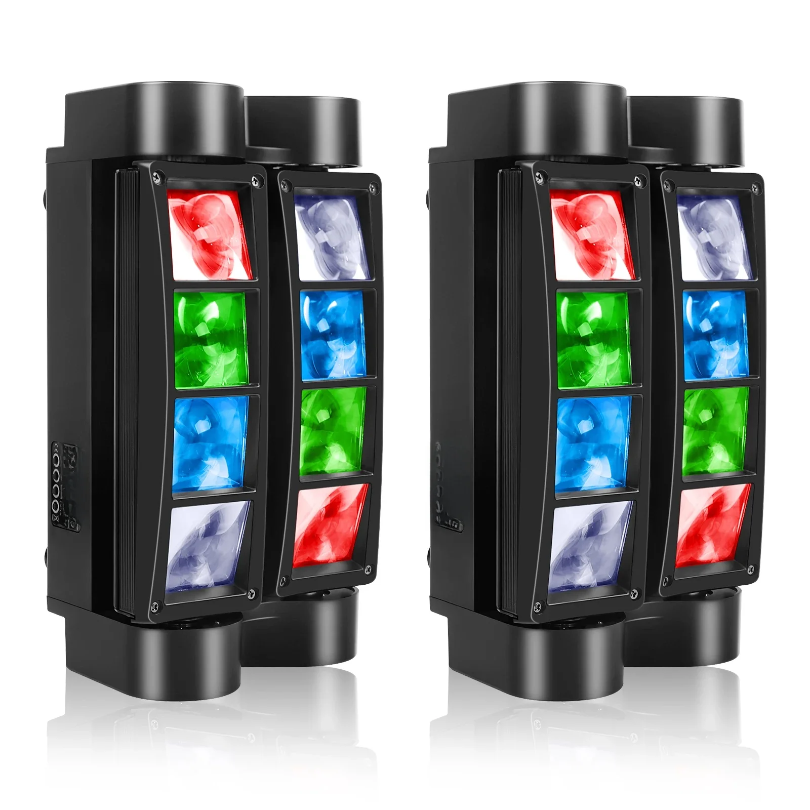 U'King 2PCS Mini Spider Licht 80W RGBW Moving Head Licht LED Spider Strahl Bühnen Beleuchtung DMX512 für KTV Disco Party DJ Hochzeit