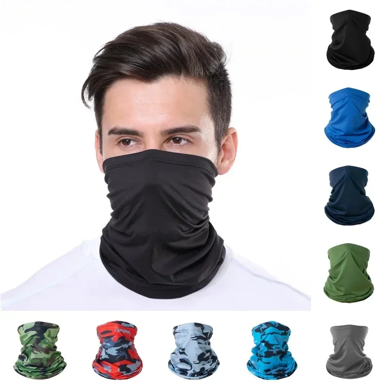 AliExpress NONE Cycling Face Mask Absorb Sweat Breathable Fishing Training Sport UV Face Scarf Neck Gaiter Summer Face Bandana Ice Silk Men Wome
