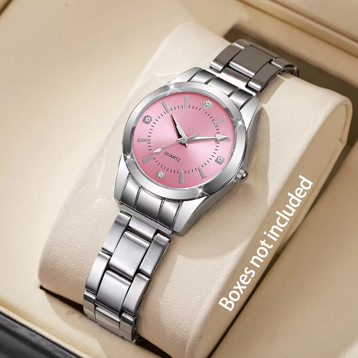 1 Piece Women's Fashion Wristwatch, High-End Trendy, Exquisite Simple Pattern Quartz Watch and Bracelet Set, Best Gift Choice for Best Friend's Birthday, Girlfriend's Travel Vacation, Graduation Season, Halloween, Valentine's Day, Christmas