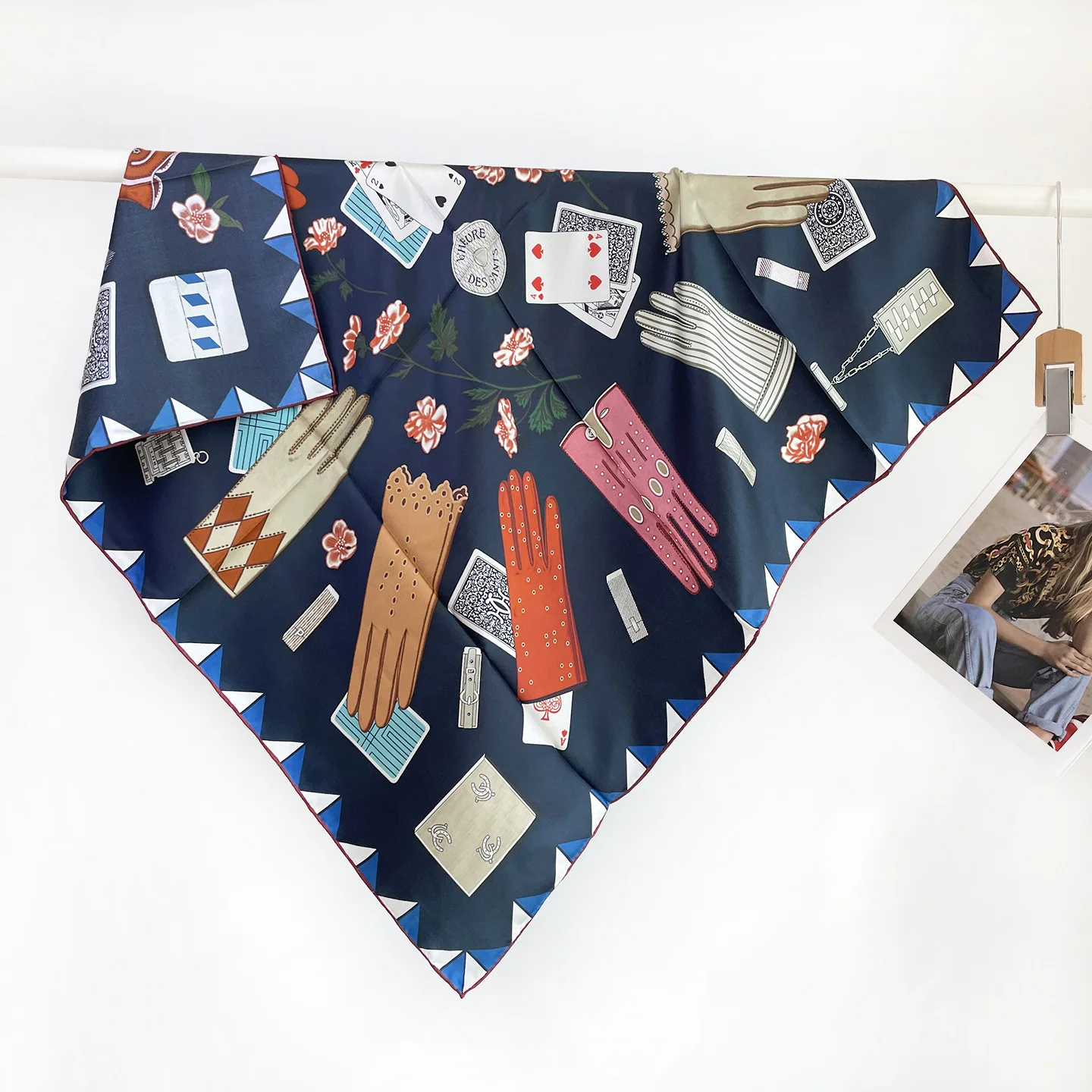 

14MM Silk Scarf 90CM Women Twill Scarfs Luxury Designers Shawls Head Hair Neck Decoration Lover Christmas Gift