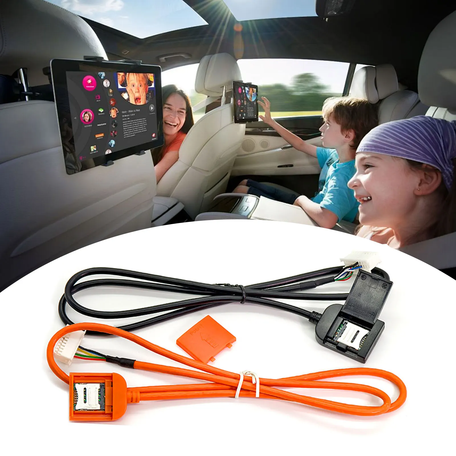 

Автомобильный Android GPS 4G Слот для SIM-карты Кабель Автомобильная навигация Слот для SIM-карты с возможностью записи в Интернете Кабель-адаптер