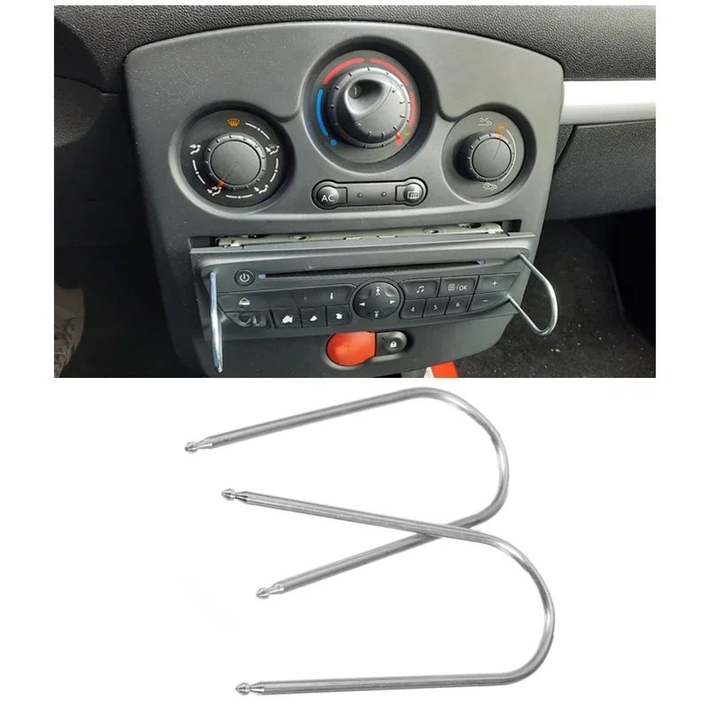 Outil de démontage et de retrait de radio stéréo de voiture, changeur de CD prédire, adapté pour Ford, KIT, Renault, Nissan, 2 pièces