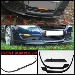 For VW Volkswagen Passat B6 CUPRA R FRONT SPOILER BUMPER LIP Euro Spoiler Lip Universal 3 pcs Body Kit Splitter Car Accessories