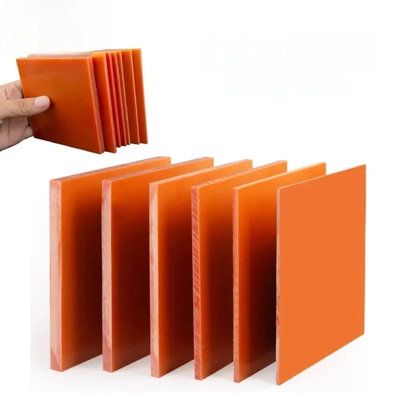 Plaque d'isolation en bakélite rouge Orange, panneau en résine phénolique, feuilles de bakélite, isolation et résistance aux hautes températures, 1mm-20mm