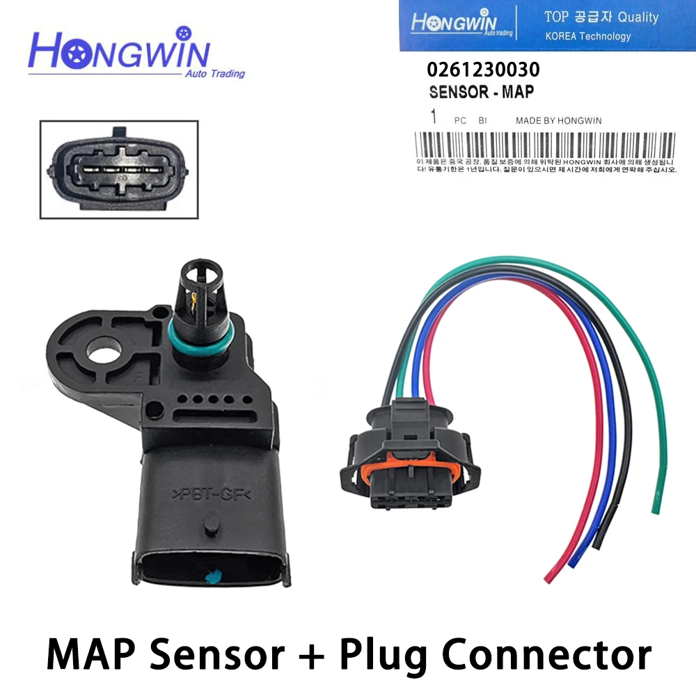 Sensor de presión absoluta múltiple/enchufe de Sensor de mapa para FIAT, PANDA, PUNTO, BRAVA, STILO, LANCIA, 0261230030/46533518/46553045/7084986