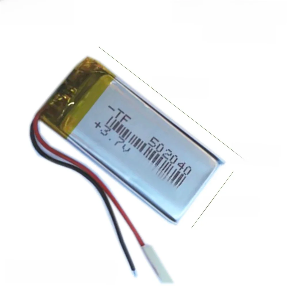3.7V battery cell 502040 polymer lithium battery 400MAH For light shoe lamp beauty instrument driving recorder