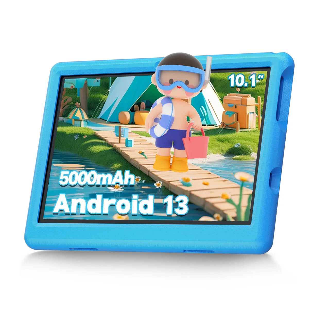 Tableta KT1006 de 10,1 pulgadas para niños, Tablet de 6GB de RAM + 64GB de ROM + 128GB SD, con cámara Dual HD de 5000mAh con Control Parenal, juguete de regalo