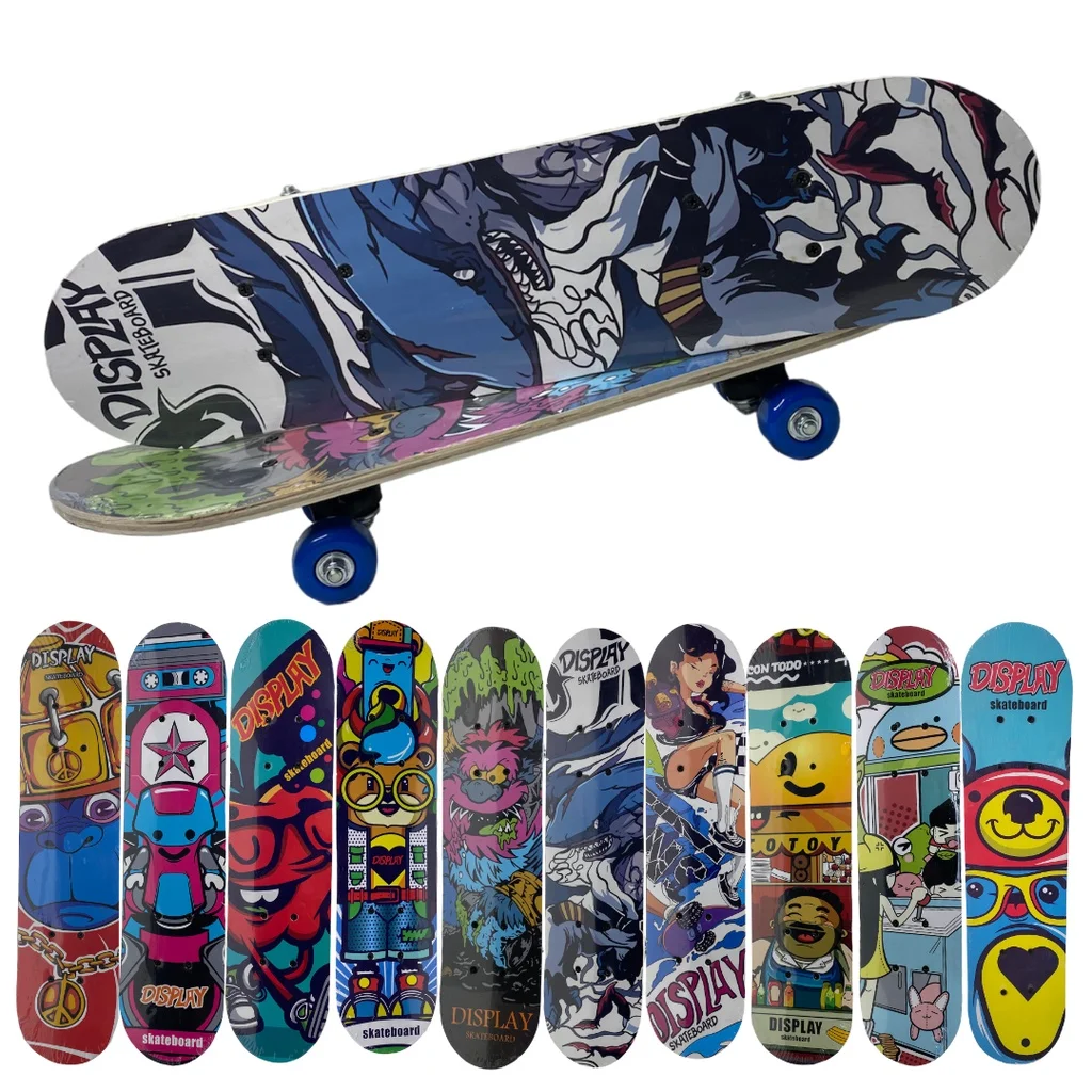 Wooden Children's Skateboard Varias Prints 60x15 without sandpaper