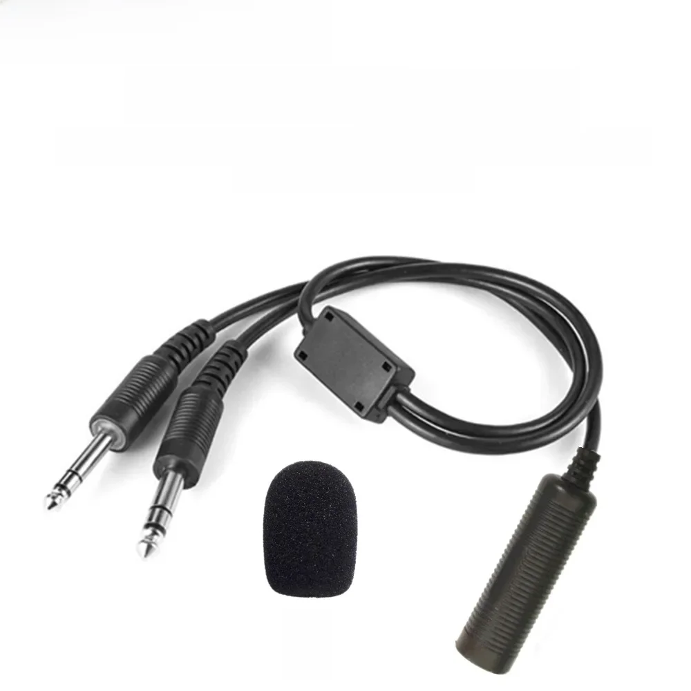 Kabel adaptera zestawu słuchawkowego FengRuiTong do helikoptera do lotnictwa ogólnego pasuje do David Clark AVCOMM, podwójna wtyczka GA do U174 — zdjęcie produktu 5