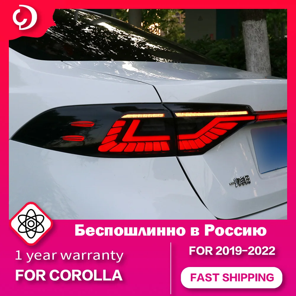 Taillights for Toyota Corolla 2019-2022 LED DRL Tail Lamp Dynamic Running Turn Signal Rear Reverse Brake Lights Replacement