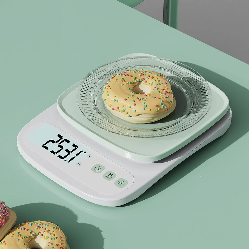 المطبخ الذكي الإلكتروني اللطيف يزن أغذية الأطفال على نطاق صغير 10 كجم