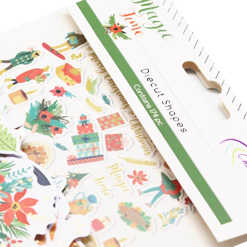 Kreatywna ścieżka papieru Die Cuts Ephemera Pack 174 sztuk upiększeń DIY rzemiosło Scrapbooking Cardmaking Journaling dekoracje