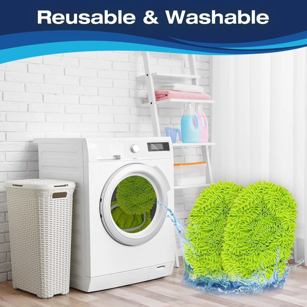HOME TIMES Reusable Mop Pads Compatible with Swiffer Sweeper Mop, Microfiber Dry Sweeping Cloths, Wet Pads Refills 5 Pack