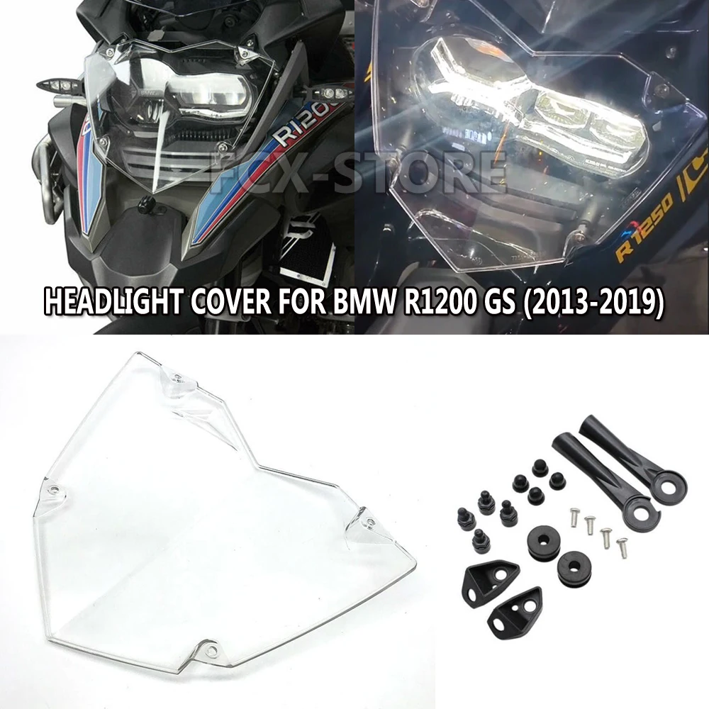 For BMW R1200GS R1250GS ADV Adventure 2020 2019 2018 2017 2016 2015 Motorcycle Headlight Protective Cover Clear Plastic Glass