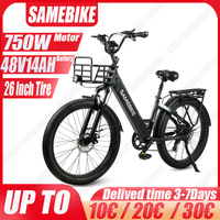 SAMEBIKE Electric Bike 750W Powerful Motor 48V14AH Removable Battery Mountain E-bike 26 Inch Tire Adult City Electric Bicycle