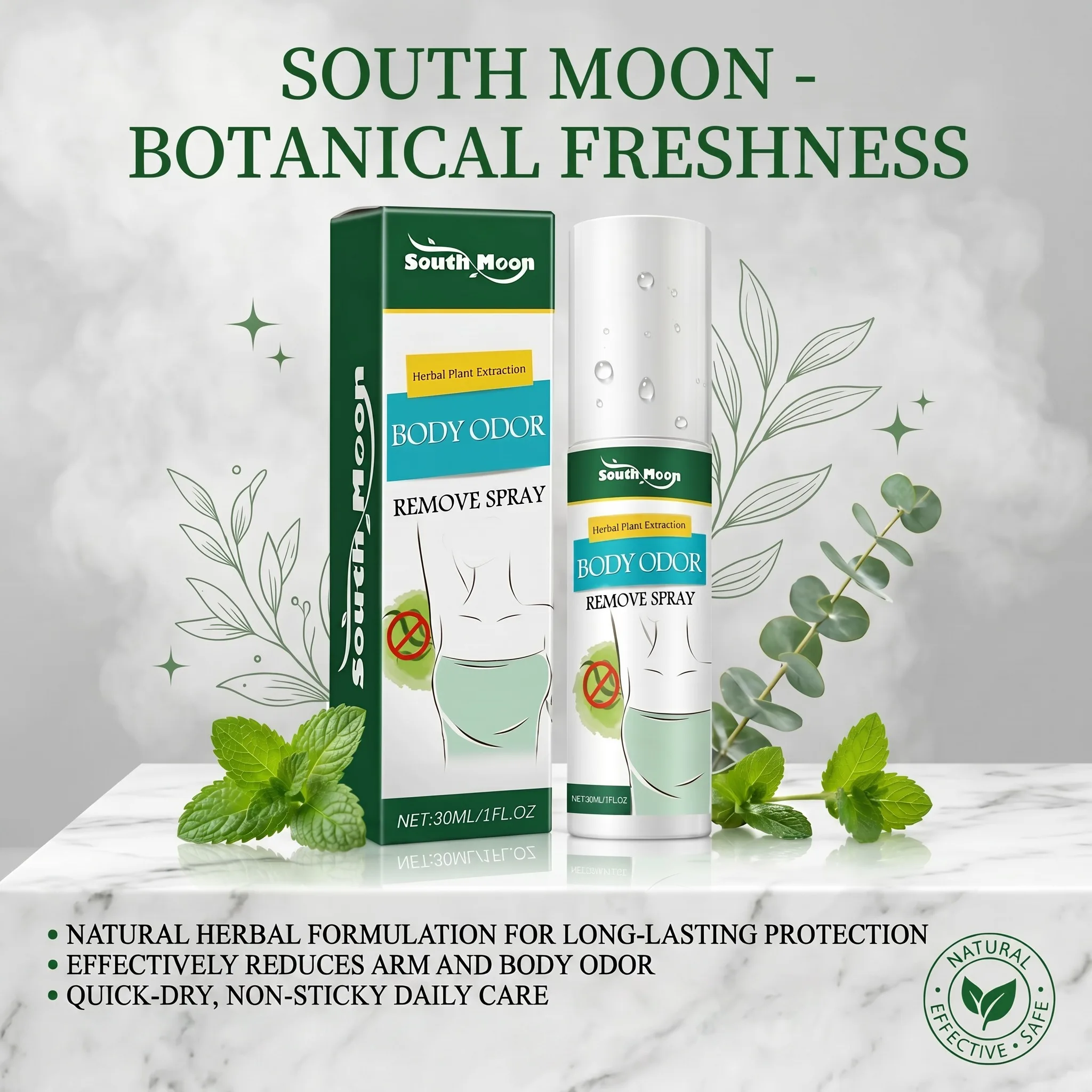 

Lightly Scented Body Freshening Deodorant Spray Removes Sweat and Body Odor Refreshing and Comfortable Daily Skin Care Spray