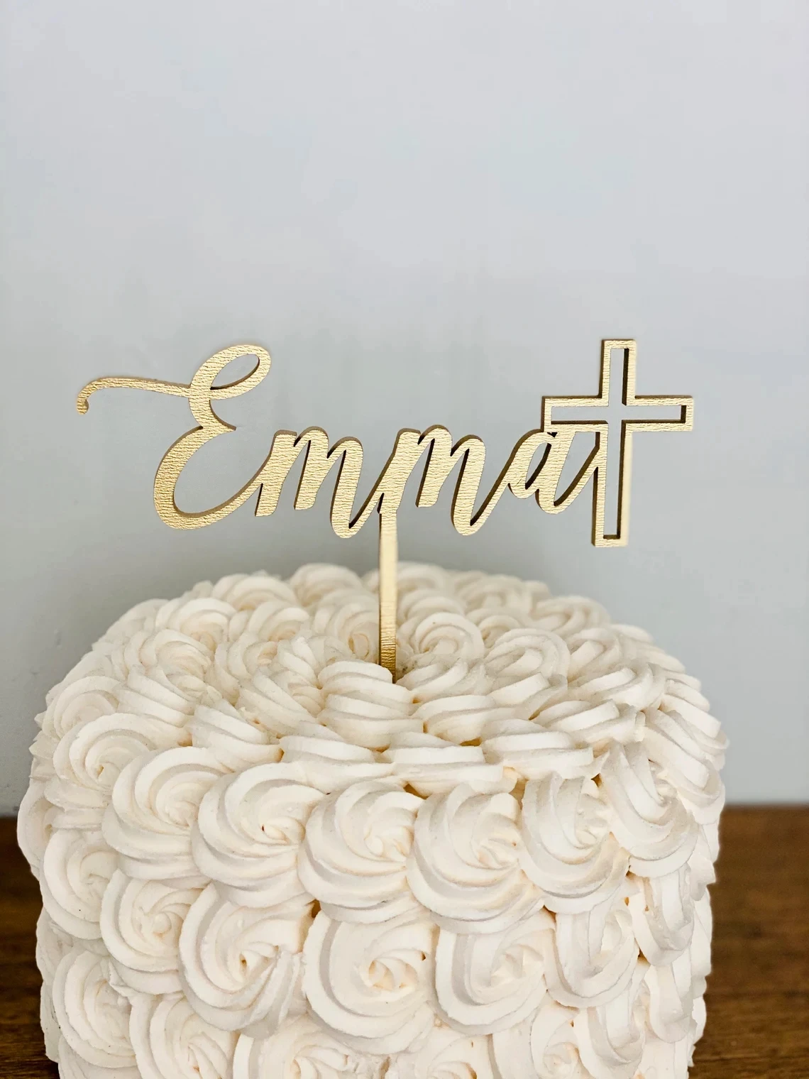 Name with Cross Cake Topper, Baptism Cake Topper, First Communion Cake Topper, Christening Cake Topper, Birthday Religious