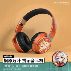 Kazuha Headphones Game Genshin Impact Headphone Cosplay Portable Wireless Bluetooth Stereo Foldable Headset Adjustable Earphones