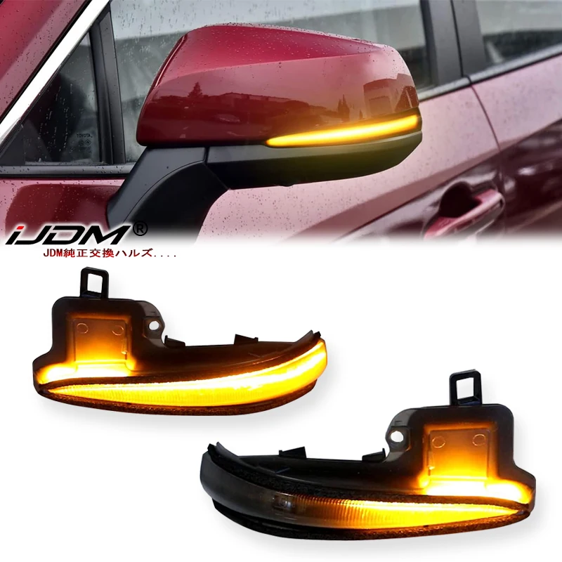 مرآة جانبية LED مصباح إشارة الانعطاف الديناميكي متسلسل لتويوتا ألارد Vellfire AH30 تاكوما 16-19 RAV4 2019 -20 هايلاندر 2020 #1