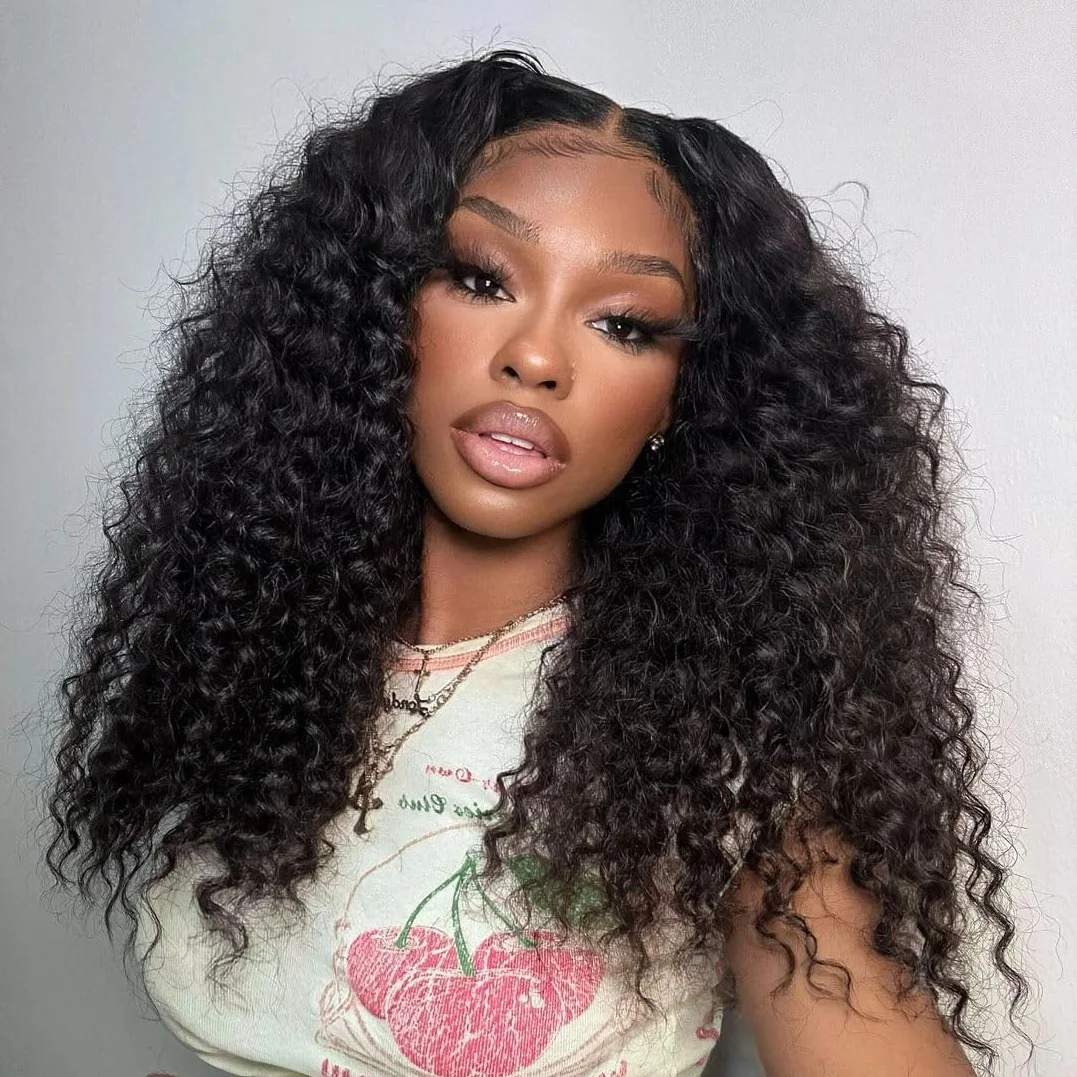 40 inch Deep Wave Lace Frontal Wigs Human Hair 13x4 13x6 Hd Lace Front Wig Pre Plucked Brazilian Curly Human Hair Wigs 100%