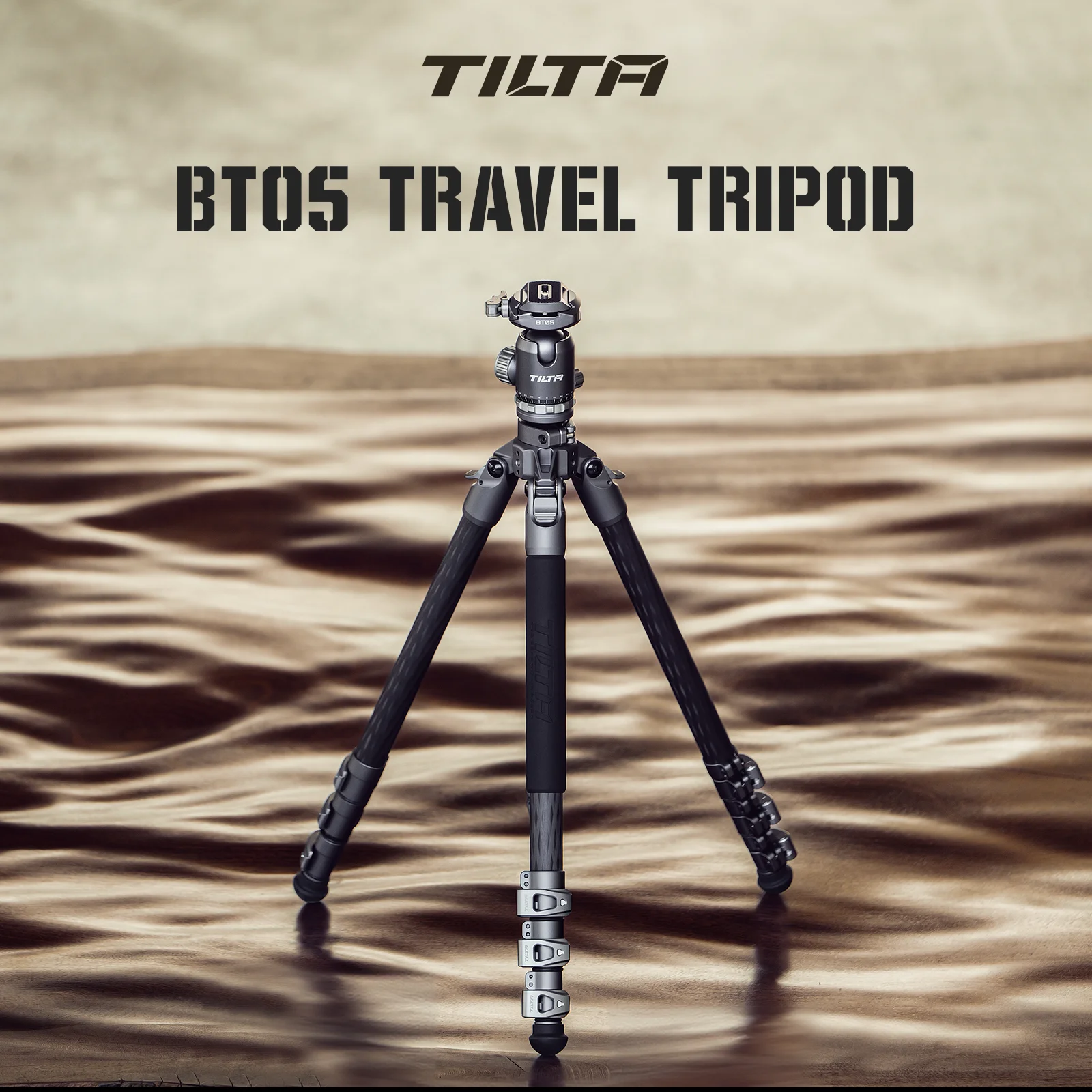 TILTA TT-BT05-FB-SG Travel Ball Head with 3-Stage Carbon Fiber Tripod Legs (5KG)