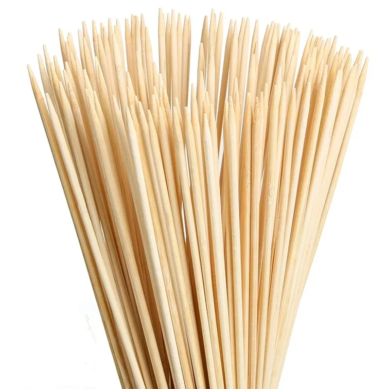 Brocommuniste de modules en bambou, bâtons en bois de 12 pouces pour barbecues, apéritifs, maïs, fruits, cocktail, outils de cuisine et de gril, 50 pièces, 200 pièces, 500 pièces