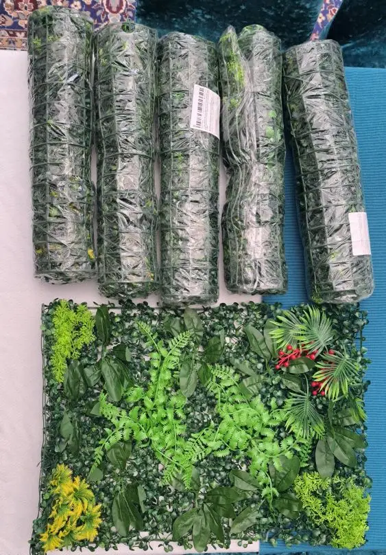 1pc Artificial Green Plant Wall Panel with Grass Flower Boxwood Hedge Wall Outdoor Artificial Privacy Fence Screen Fake Flower G photo review