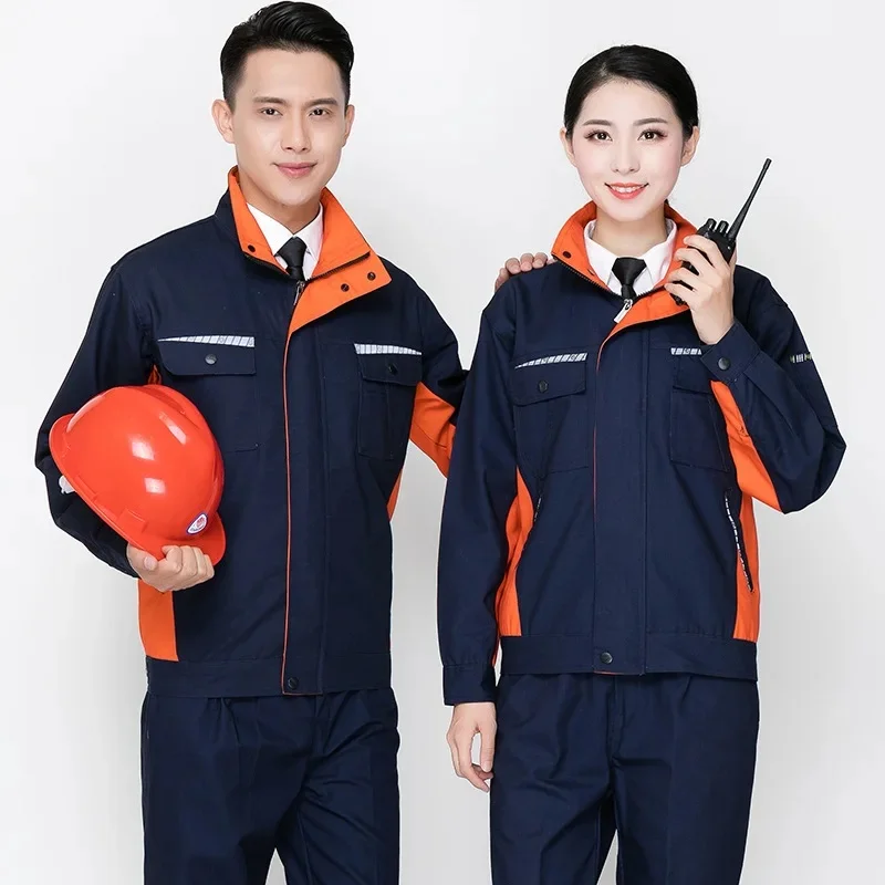 Work Clothing Set Men Women Antifouling Jacket+Pants Spring Autumn Machine Repair Workshop COverall Durable Worker Uniforms
