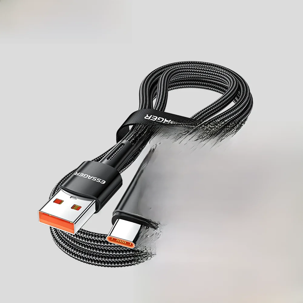 Essager 120W USB Typ C Kabel Super Schnellladung 67W Kabel Schnellladung 6A Für Xiaomi 12Pro Redmi K50 Note 11Pro Schwarz Shark5 Pro