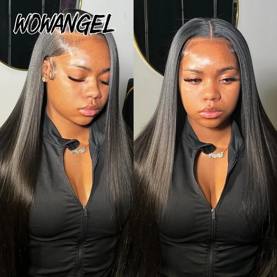 13x6 HD Lace Front Human Hair Wigs 250% Straight Wigs 30/34in Skins Melted Large Lace Space Lace Front Wigs Remy Brazilian Hair