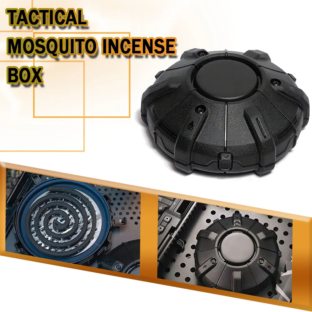 

Tactical Mosquito Incense Box Home Outdoor Camping Rack with Creative Mosquito Repellent Fireproof with Cover Hiking Accessories