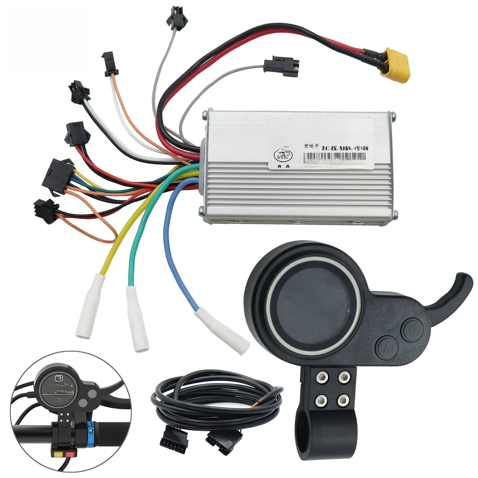 Compteur LCD pour Scooter électrique 36/48/52/60V, Code universel, écran couleur, accélérateur d'écran bleu, adapté au contrôleur JP