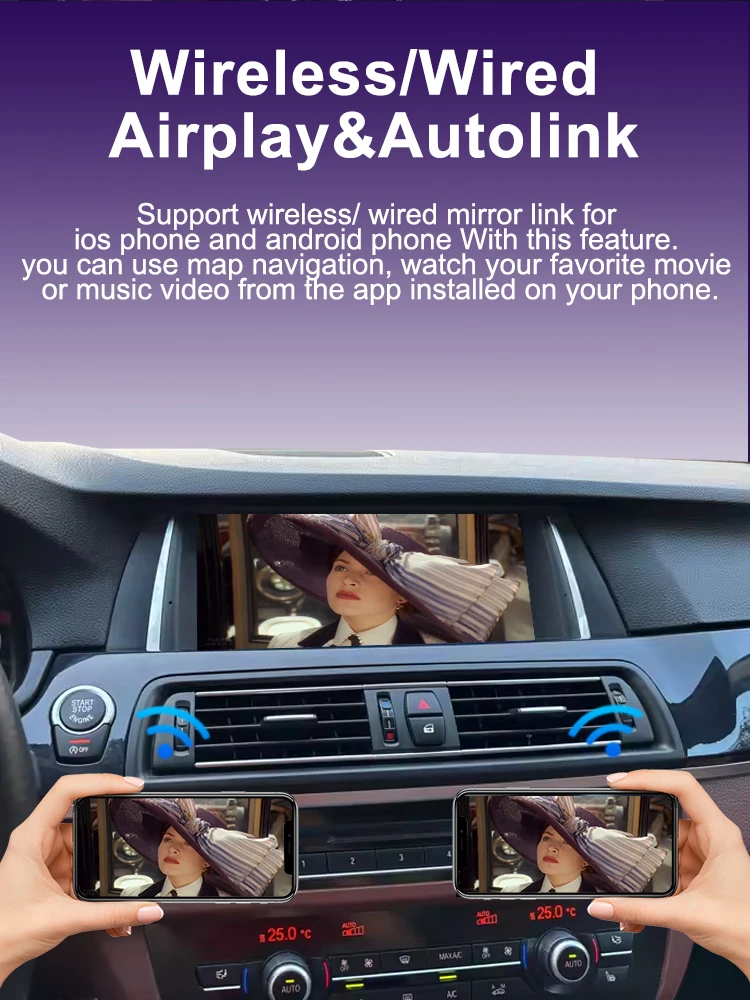 AUTOTOP 10,25 "Linux Auto Multimedia Für BMW 5er F10 F11 2010-2016 CIC NBT System Carplay Android Auto Youtube Airplay Einheit – Detail 9