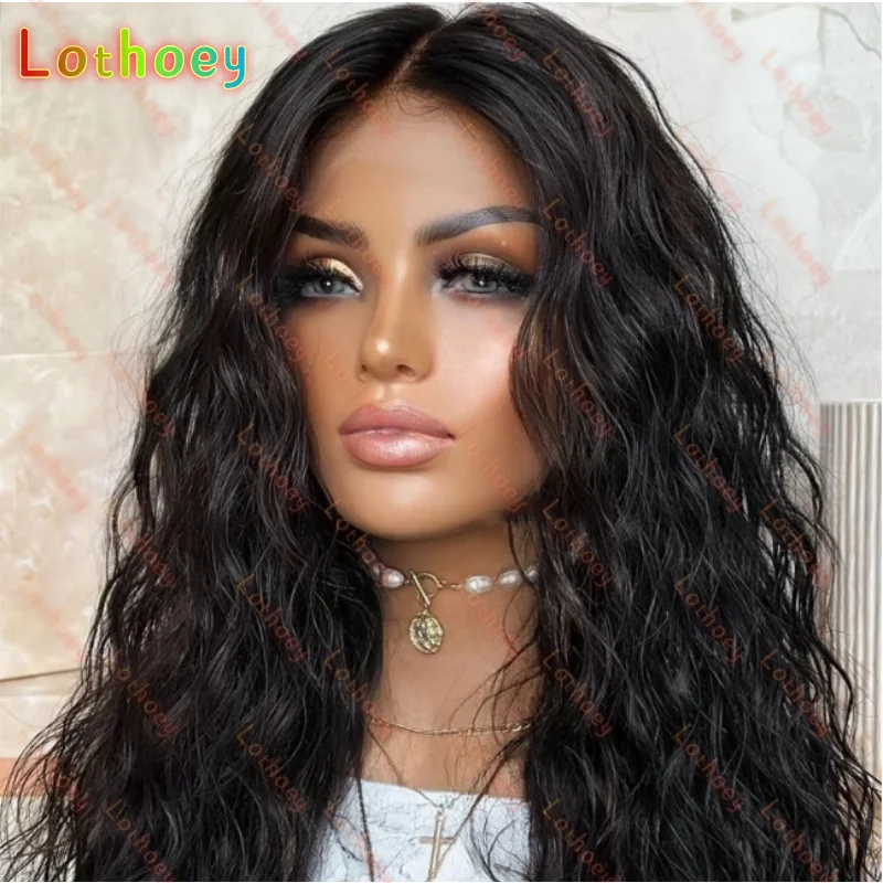 Глубокая волна Полные парики шнурка Человеческие волосы Малайзийские вьющиеся полные кружевные человеческие волосы Влажные волнистые волнистые бесклеевые кружевные парики для женщин