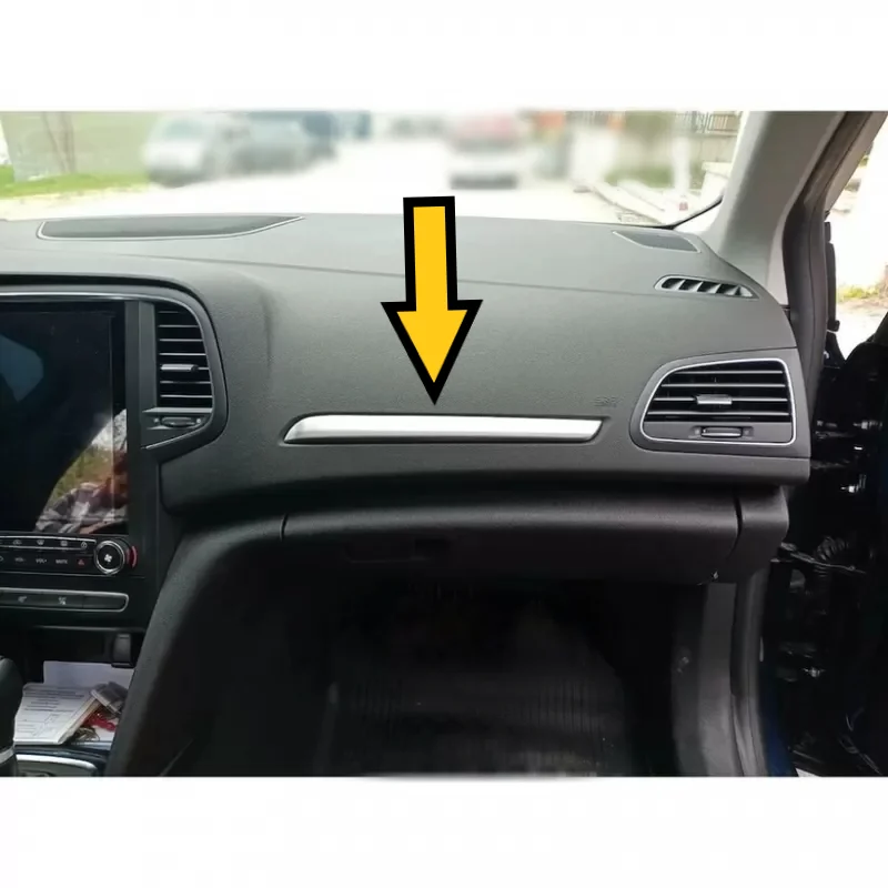 

For Renault Megane 4 Console Chrome Trim Cover Stainless Steel Frame Car Tuning Modify Chromium Accessories 1 Pcs