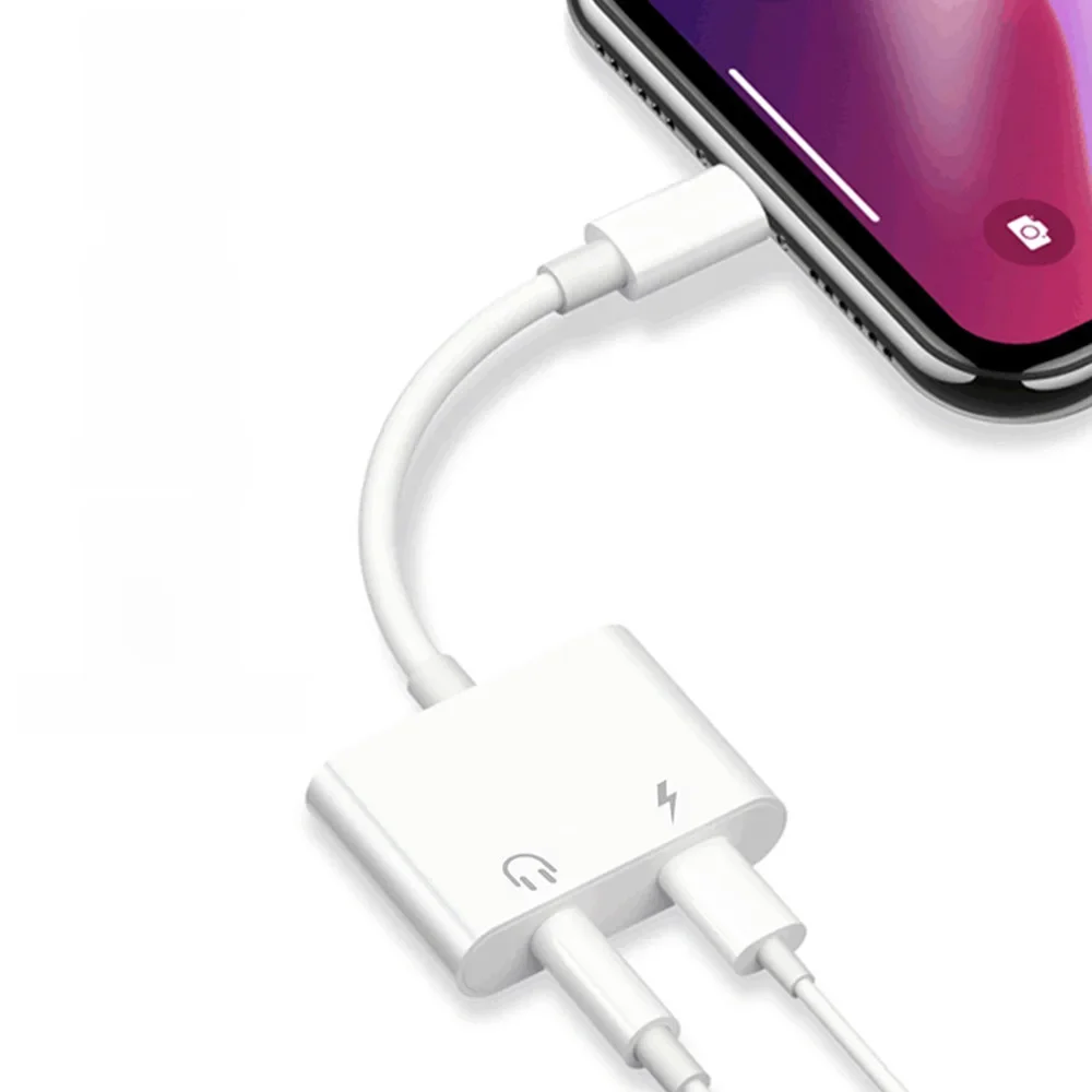 Adapter słuchawkowy do iPhone'a 14 13 12 11 X 8 7 Plus Rozdzielacz audio Aux do oświetlenia do adaptera 3,5 mm Kabel gniazda słuchawkowego — zdjęcie 2