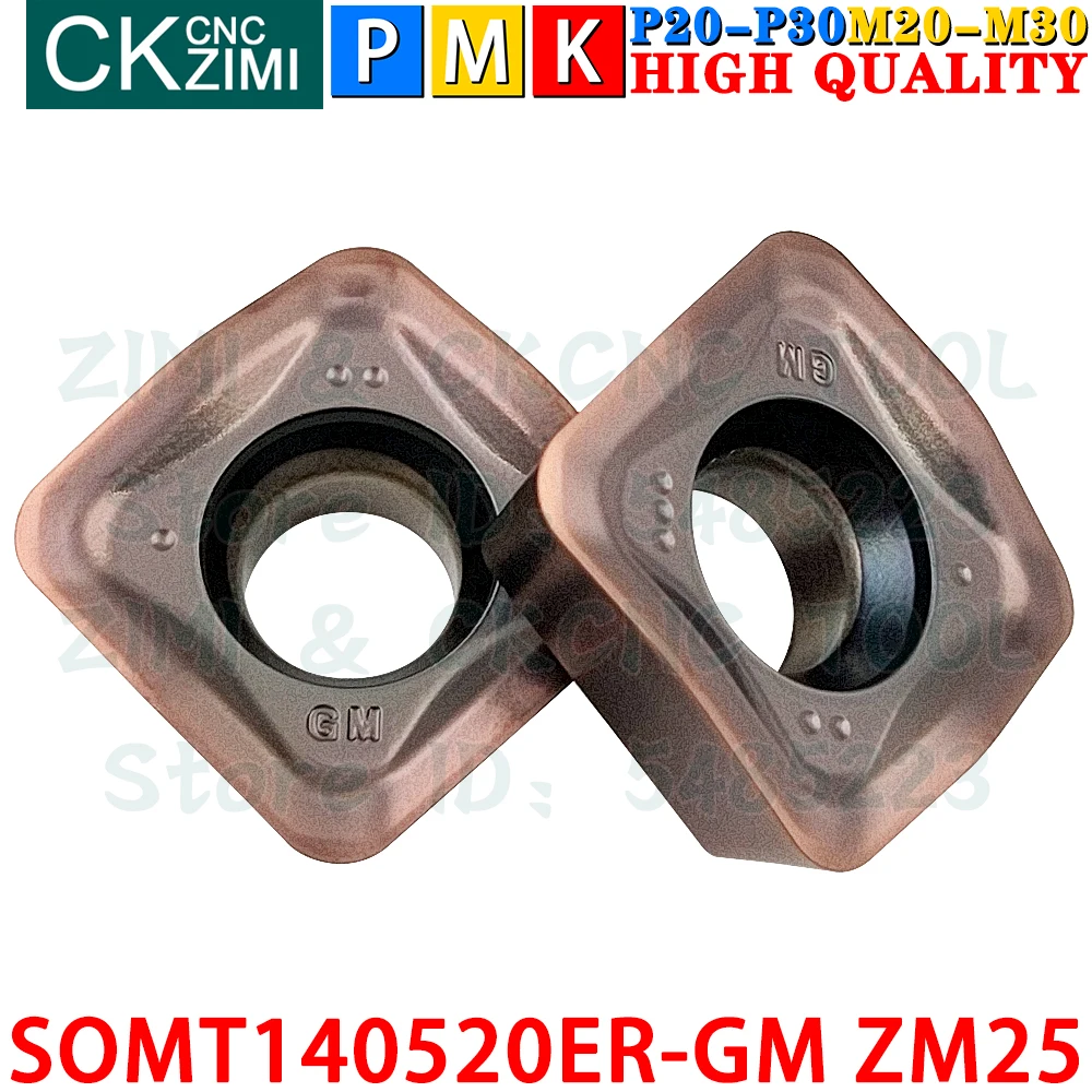 SOMT140520ER-GM ZM25 SOMT 140520 ER GM كربيد إدراج سريع تغذية طحن إدراج التصنيع باستخدام الحاسب الآلي مخرطة معدنية رأس طاحن أدوات MFH SOMT1405
