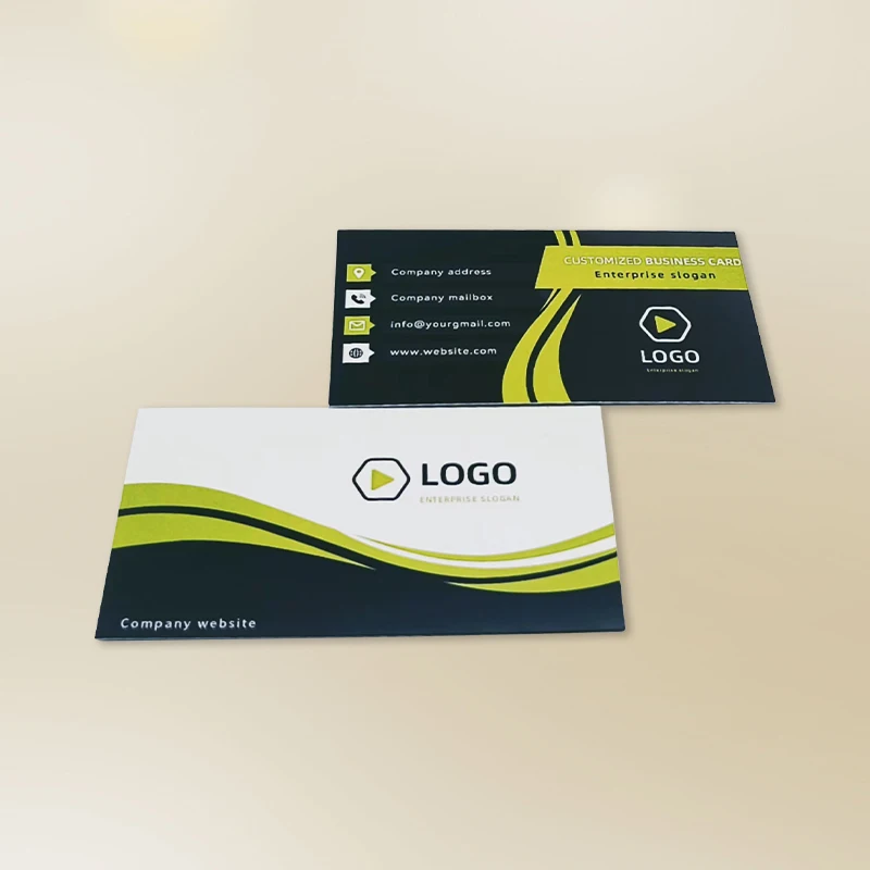 500pcs free delivery, free design, customized 300gms logo printing business card, double-sided and full color printing, round