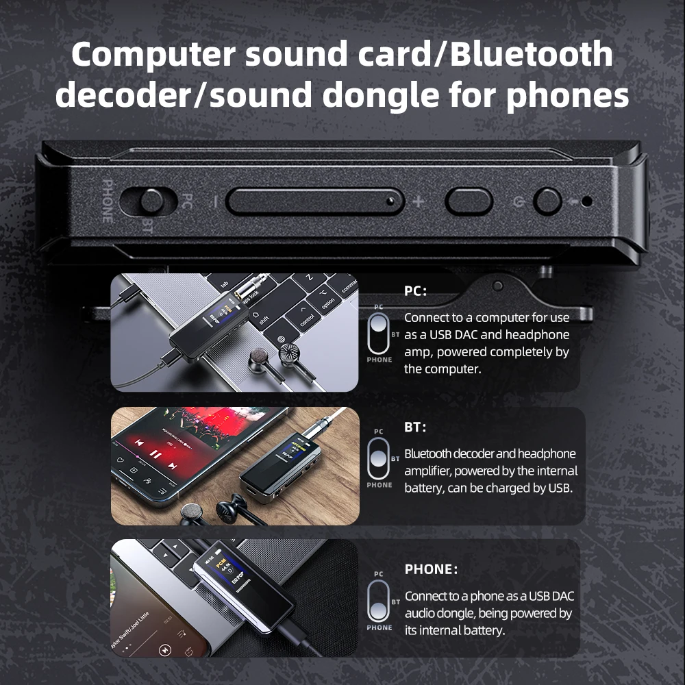 FiiO-BTR13 Amplificador de Auscultadores Bluetooth, Auscultadores Equilibrados, LDAC, aptX Adaptativo, AptX HD, AAC, CS43131 Duplo, 3.5mm, 4.4mm