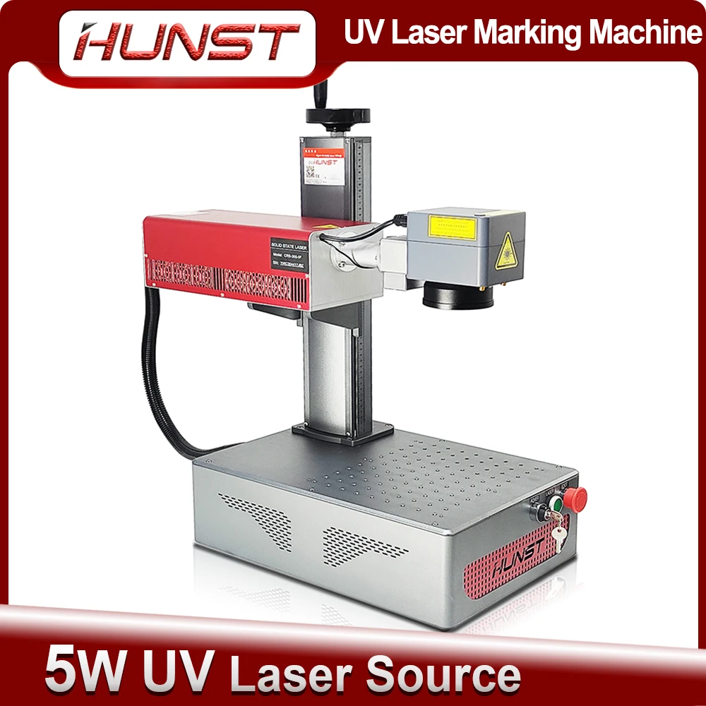 HUNST  Ultraviolet  Laser Marking Machine 355nm UV Laser Engraving Machine for Glass Wood PVC Stainless Steel All Material