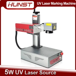 HUNST Ultrafioletowa maszyna do znakowania laserowego 355nm UV Maszyna do grawerowania laserowego do szkła Drewno PVC Stal nierdzewna Wszystkie materiały