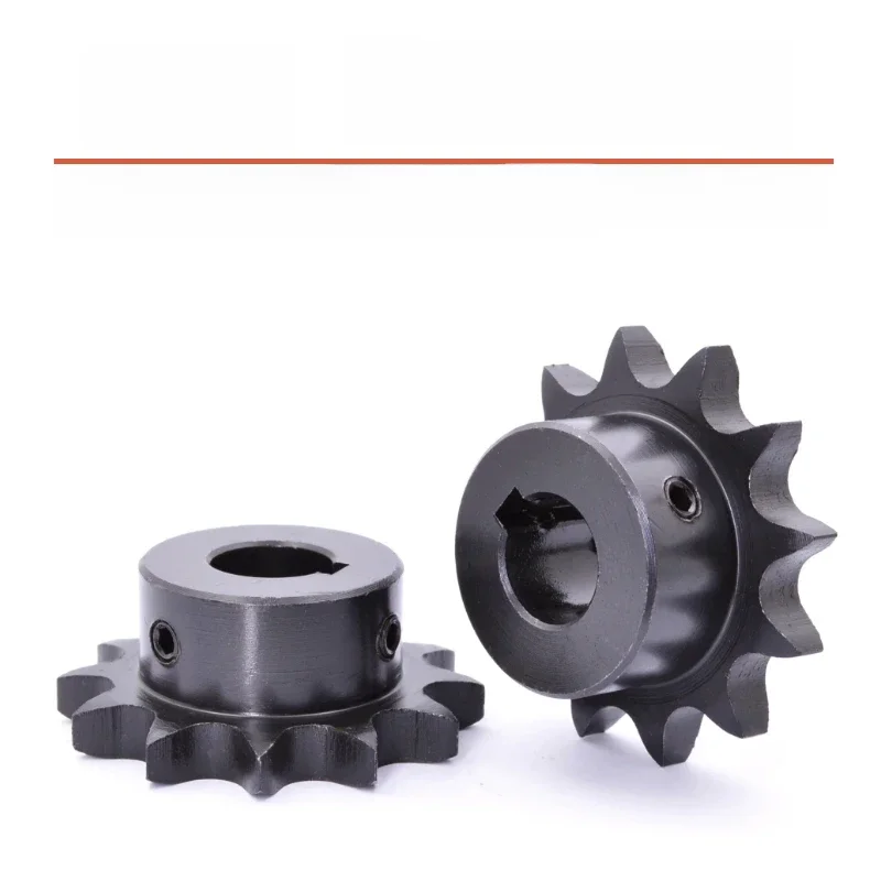 1 pièce 10T-20T 08B pignon d'entraînement industriel 45 # Engrenage à chaîne en acier 10 11 12 13 14 15 16 17 18 19 20 dents alésage de clavette 10-35mm
