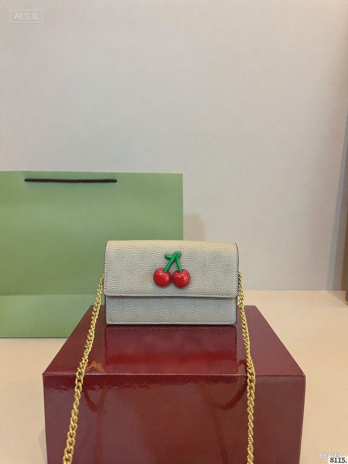 

2025 New SIZE: 17x4x10 CM Fashionable Versatile bags leather cherry Portable can be carried on the shoulder no boxes