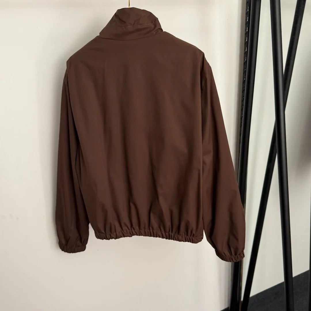 

2025 Autumn Must-Have! Solid Color Double-Sided Windbreaker Jacket - Stand Collar Zipper, Warm Windproof, Perfect for Layers & O