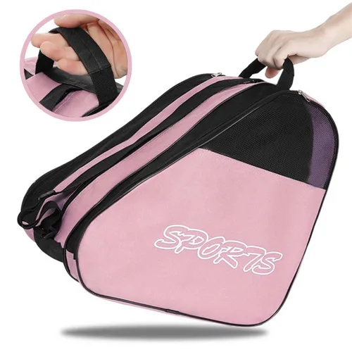 Bolsa de almacenamiento de zapatos de patinaje transpirable, bolso portátil para patines, práctica bolsa de transporte para patines para niños para regalos