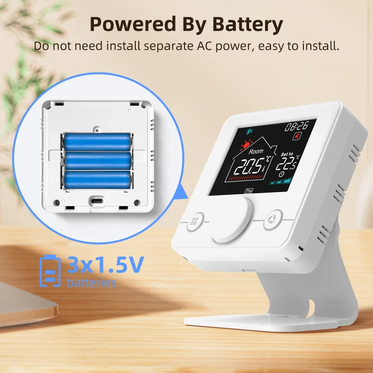 Smart RF433 ترموستات لاسلكي واي فاي وحدة تحكم في درجة الحرارة قابلة للبرمجة لغرفة غلاية الغاز والمحرك صوت أليكسا جوجل