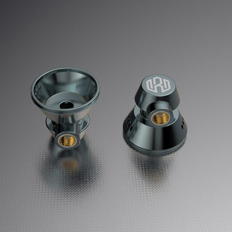 Cuffie piatte HIF fai da te da 15,4 mm con forma a carillon eolico, personalizzazione dell'unità dinamica, stampa 3D, alloggiamenti per interfaccia MMCX staccabili in lega di alluminio